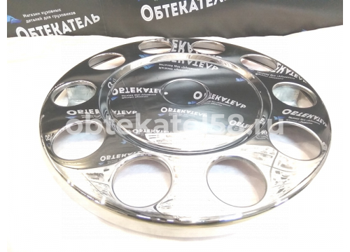 Колпак колеса R22,5" 2шт/нержавейка/525C/передний/ступичный/фактурный центр