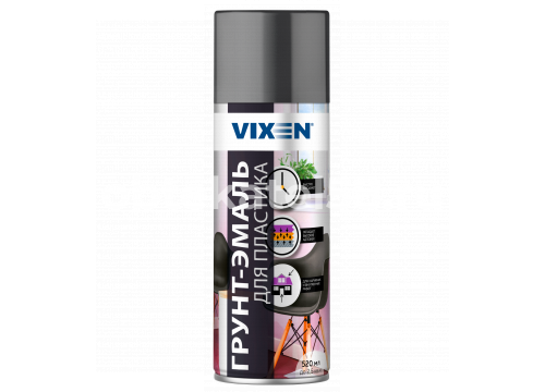Грунт-эмаль для пластика графит 520мл RAL7024 Vixen VX50101