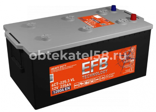 Аккумулятор 12V/225Ah+EFB/1200А/+LH/517х274х234мм TITAN EFB 6СТ-225.3 VL
