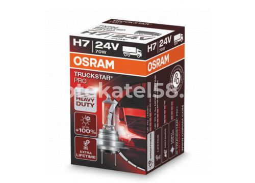 Автолампа Osram H7 24V 70W +100%  O-64215TSP