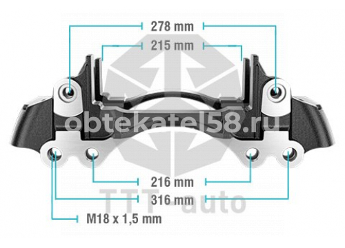 Скоба суппорта KNORR 22.5" ST7 SAF Axle 22.5 он K108006K50 TTT 20191