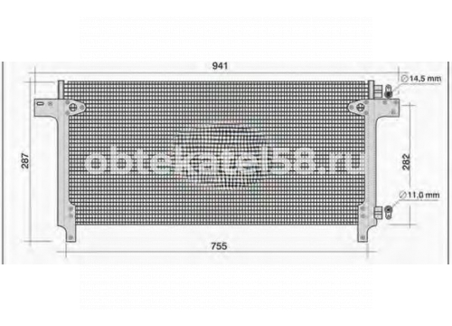 Радиатор кондиционера MAN TGA (02-)/TGS (07-)/TGX (07-) он 81619200018 ENTERPRISE E9530012