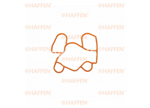 Прокладка теплообменника Газель Бизнес Cummins ISF2,8 силикон оранжевая Haffen HGS0127 