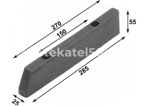 Отбойник прицепа 285x55x24мм KRONE OEM 515034507