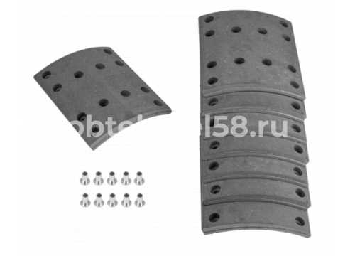 Комплект барабанных накладок 410x220; STD (96отв.) SITRAK C7H, HOWO T5G зад(MCP16) MARSHALL PLUS