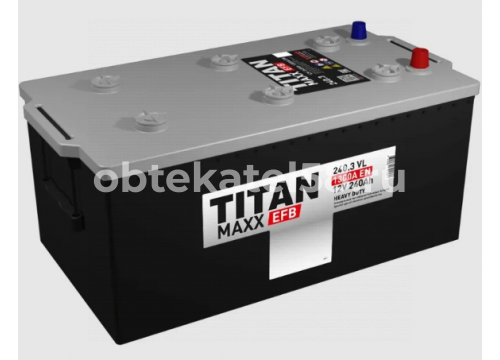 Аккумулятор 12V/240Ah+EFB/1300А/+LH/518х275х234мм TITAN MAXX 4610082701366