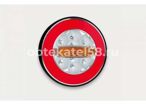 Фонарь задний круглый FRISTOM LED 12-24v габарит(неон)/стоп/УП FRISTOM FT-113 LED