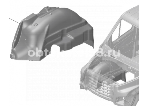 Подкрылок передний ГАЗон NEXT правый OEM C41R11-8403354