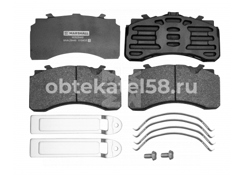 Комплект дисковых колодок SCHMITZ 2023-> с суппортами WABCO MAXX 22T 2.0 1396336 MARSHALL M2629449