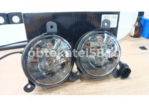 Фара противотуманная ГАЗЕЛЬ БИЗНЕС/СОБОЛЬ LED линза/10-50V/30W/к-т/разъем H11 LEDMH WD-166