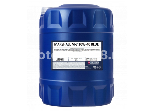 Масло MARSHALL M-7 Blue 10W40(20L) API CK-4/CJ-4 ACEA E8,E11 MB228.31/228.51;M3477/3775 ML0707-20A