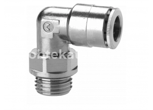 Фитинг Г-образный под трубку 6х1 1/4" металл CAMOZZI 6522614