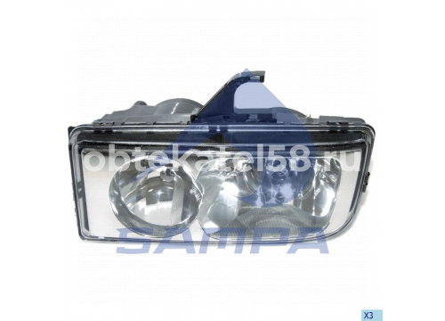 Фара MERCEDES AXOR 2 механическая регулировка левая он 9408201561 HANLIN 061.MB3711 L/SY-BL6001 L