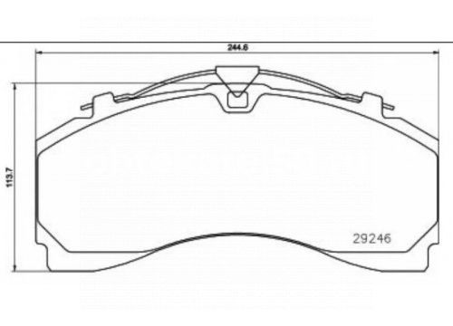 Комплект дисковых колодок 245х114х35мм Knorr SM7 10/2010-> Mercedes mp3/mp4 перед AVEX PREMIUM