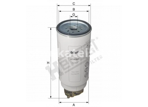 Фильтр топливный сепаратора DAF CF/XF, MAN, КАМАЗ Euro PL420/со стаканом HENGST H7101WK