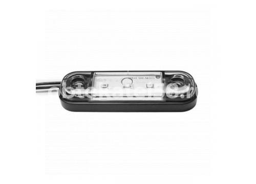 ТРАС фонарь габаритный 3Led 12-24v mini(Slim) Белый L=80мм 014.3731-05