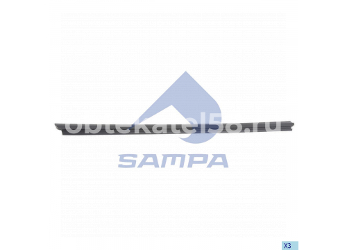 Уплотнитель стекла двери Scania нижний наружний он 1865517 Sampa 1840 0118