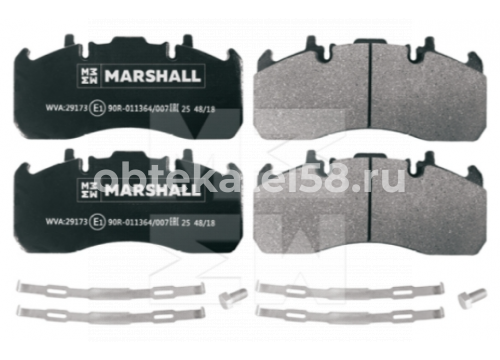 Комплект дисковых колодок 216х100х29мм Meritor Elsa 225-1 он 29203 MARSHALL PLUS M2629173-P