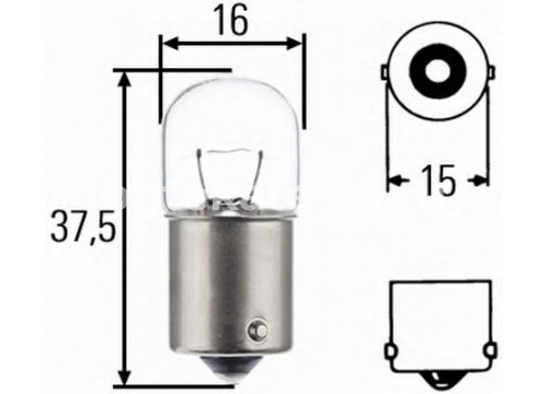 Автолампа R5W (BA15s) 24V PHILIPS P-13821